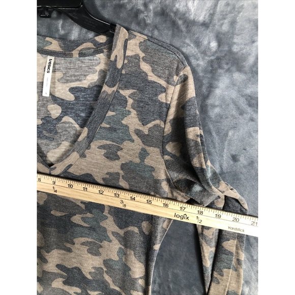 Tresics Top Camouflage Shirt Woman’s V-neck Long Sleeve Tee Shirt Adult Large - Picture 11 of 15